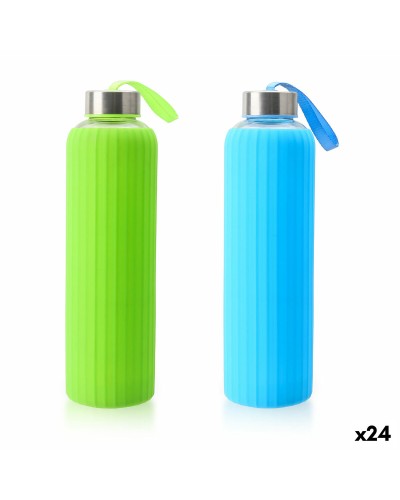 Waterfles Bewinner Glas Siliconen 600 ml (24 Stuks)