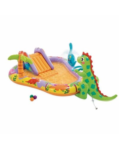 Uppblåsbar plaskpool för barn Intex Dino Park 201 x 157 x 69 cm