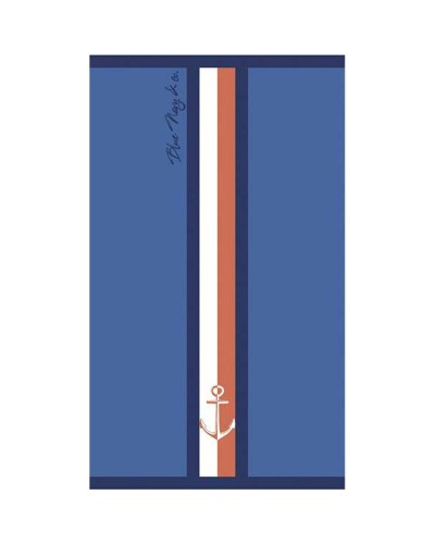 Beach Towel Secaneta Portals Navy Blue 90 x 165 cm Jacquard