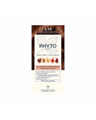 Permanent Colour Phyto Paris PHYTOCOLOR Nº6.34 Rubio Oscuro Cobrizo