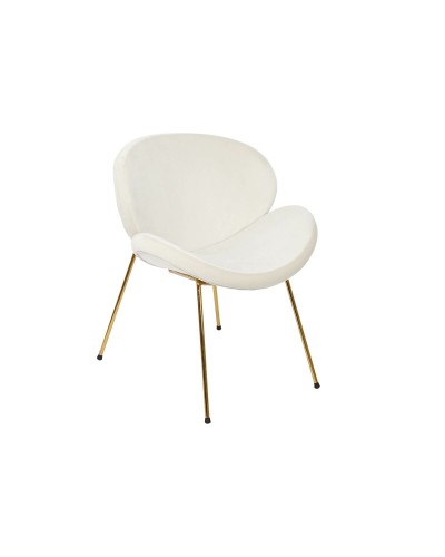 Stuhl DKD Home Decor Weiß Gold 63 x 57 x 73 cm