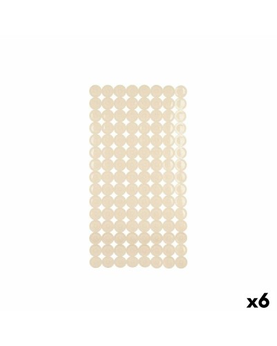 Halkfri duschmatta Beige PVC 68 x 36 x 1 cm (6 antal)