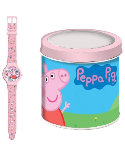 Horloge Kinderen Peppa Pig PEPPA PIG - TIN BOX Ø 33 mm