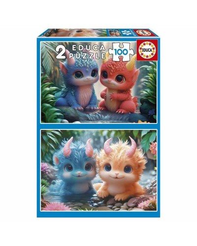 Puzzle Educa Adorable Monsters 100 Pieces (2 Units)