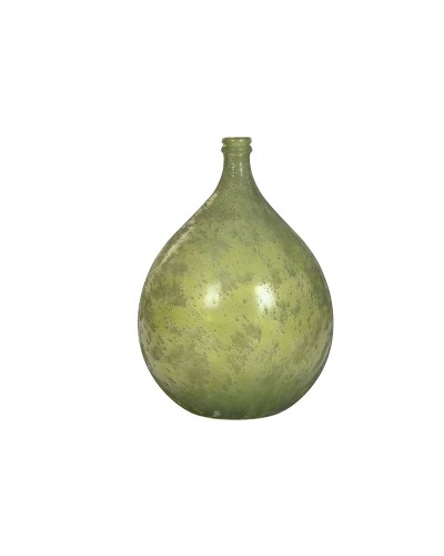 Vase Home ESPRIT Green Recycled glass Aged finish 40 x 40 x 56 cm