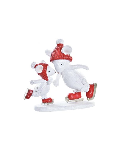 Adorno Navideño DKD Home Decor Ratón Resina (9,5 x 3,5 x 9 cm)