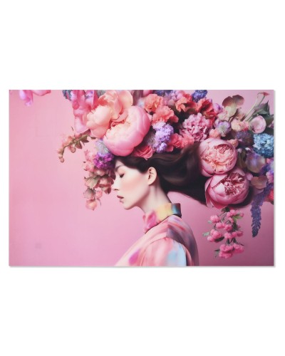 Quadro Home ESPRIT Rosa Stampato 150 x 0,4 x 100 cm