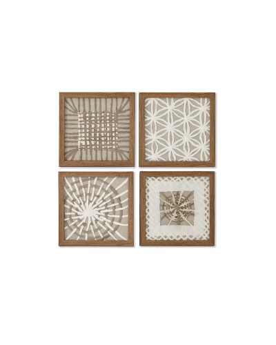 Quadro Home ESPRIT Bianco Naturale Moderno 22 x 2 x 22 cm
