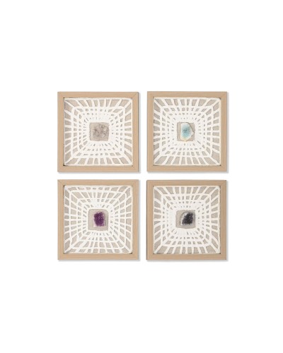 Quadro Home ESPRIT Bianco Naturale Moderno 22 x 2 x 22 cm