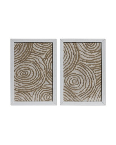 Tavla Home ESPRIT Vit Naturell Modern 20 x 2 x 30 cm