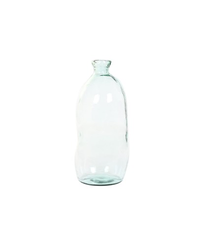 Vase Home ESPRIT Transparent Recycled glass 34 x 34 x 73 cm