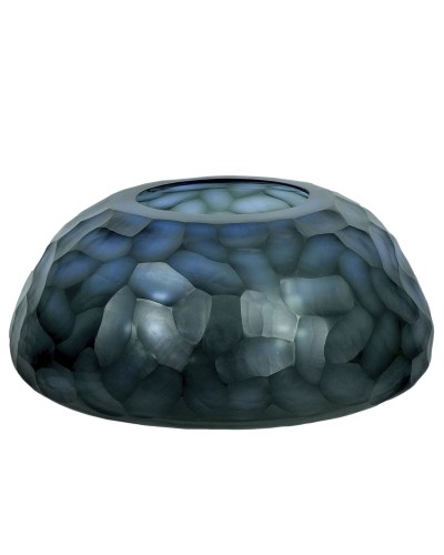 Vaso Home ESPRIT Azzurro Cristallo Moderno 33 x 33 x 14 cm