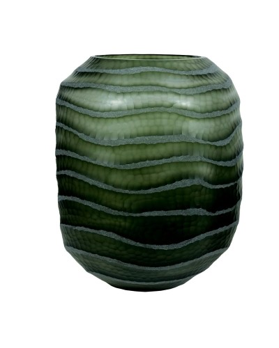 Vaso Home ESPRIT Verde Cristallo Moderno 27 x 27 x 33 cm
