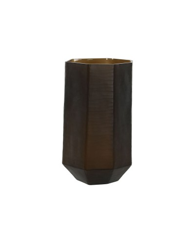 Vase Home ESPRIT Dunkelgrau Kristall Moderne 18 x 18 x 31 cm