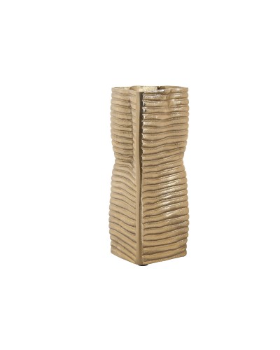 Vase Home ESPRIT Golden Aluminium Abstract Modern 17 x 15 x 33 cm
