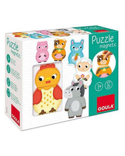 Goula Puzzle de Madera Personalizable - 12 Piezas - Juego Educativo Primera Infancia
