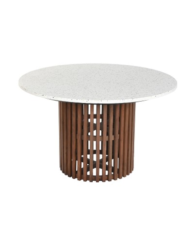Esstisch Home ESPRIT Akazienholz Terrazzo 130 x 130 x 76 cm