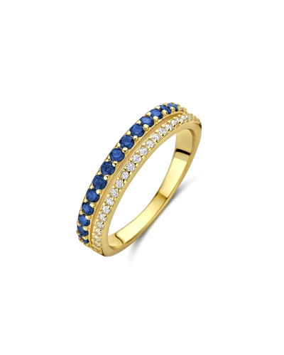 Anillo Mujer New Bling 9NB-1576-54 14 Dorado Azul