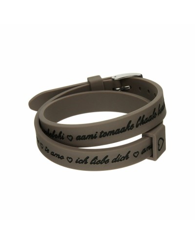 Damenarmreif il mezzometro I LOVE YOU SILVER - BRACCIALE IN SILICONE/SILICONE BRACELET