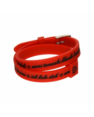 Ladies' Bracelet il mezzometro I LOVE YOU SILVER - SILICONE BRACELET