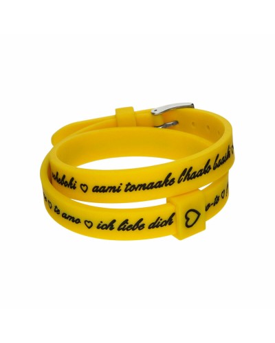 Armband Dames il mezzometro I LOVE YOU SILVER - BRACCIALE IN SILICONE/SILICONE BRACELET
