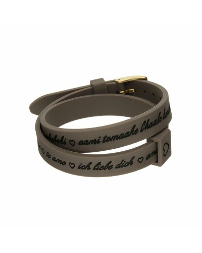 Bracelet Femme il mezzometro I LOVE YOU GOLD - BRACCIALE IN SILICONE/SILICONE BRACELET