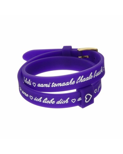 Naisten rannekorut il mezzometro I LOVE YOU GOLD - BRACCIALE IN SILICONE/SILICONE BRACELET