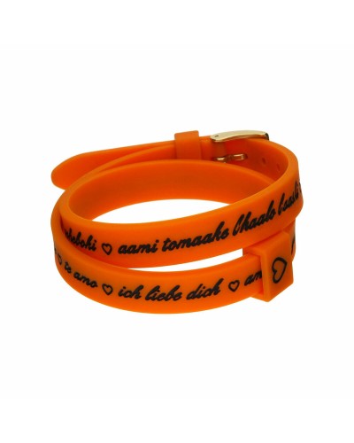 Bracciale Donna il mezzometro I LOVE YOU GOLD - BRACCIALE IN SILICONE/SILICONE BRACELET