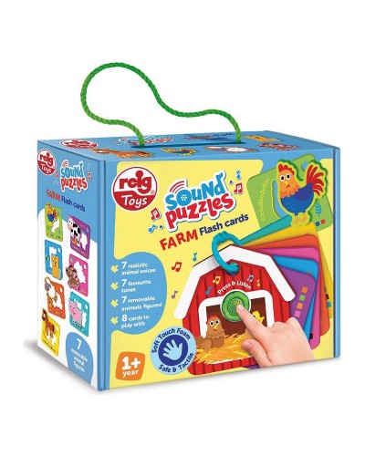 Reig Puzzle Enfants Cartes Flash Animaux Ferme - Éducatif et Amusant
