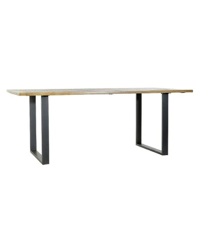 Eettafel Home ESPRIT Zwart Natuurlijk Metaal Mangohout 200 x 100 x 76 cm