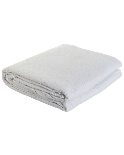 Couvre-lit DKD Home Decor Blanc Lit king size 270 x 270 x 1 cm