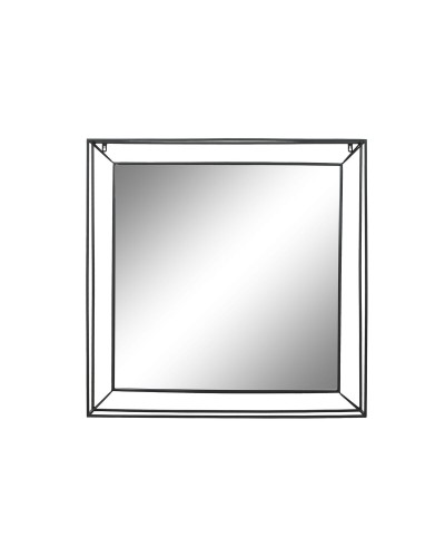 Espejo de pared Home ESPRIT Negro Vintage 90 x 10 x 90 cm