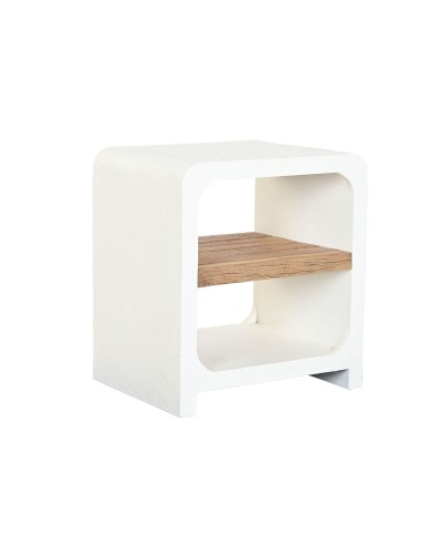 Table de Nuit Home ESPRIT Blanc Naturel 50 x 40,5 x 55,5 cm