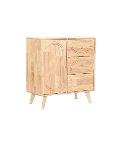 Dientafel Home ESPRIT Natuurlijk Metaal Rotan Rubberwood 73,5 x 35 x 78 cm