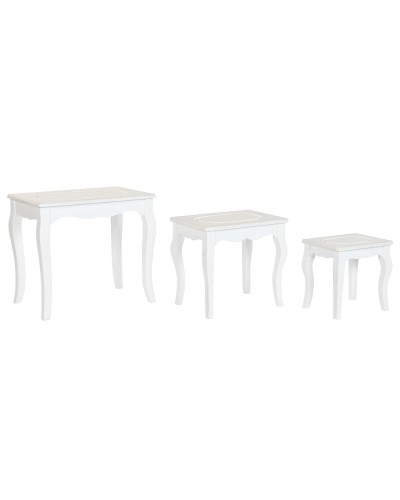 Side table Home ESPRIT White Light grey 53 x 35 x 47 cm