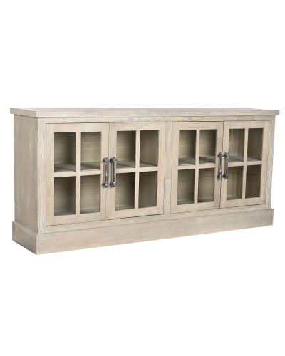 Aparador Home ESPRIT Natural Madera Cristal 180 x 40 x 82 cm