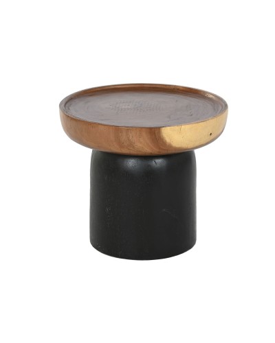 Mesa auxiliar Home ESPRIT Marrón Negro 39 x 39 x 35 cm