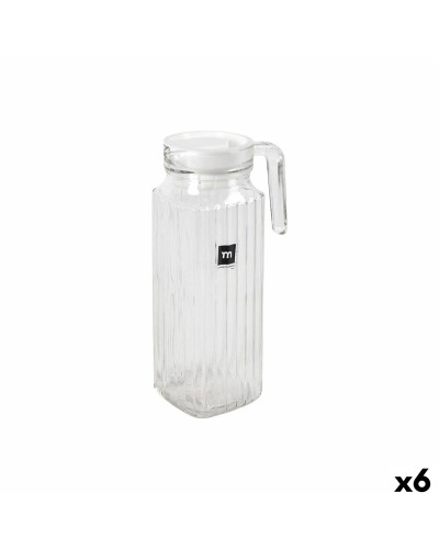 Jar with Lid and Dosage Dispenser La Mediterránea Chrysler Glass (6 Units)