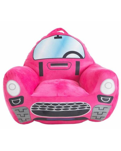 Sillón Infantil Coche Fucsia - 52x48x51cm - Cómodo y Divertido
