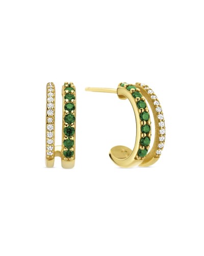 Pendientes Mujer New Bling 9NB-1579 Dorado Verde