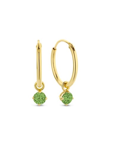 Pendientes Mujer New Bling 9NB-1213 Dorado Verde