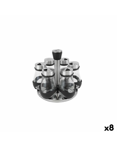 Stainless Steel Spice Rack Quttin 17,8 X 17,8 X 16,3 CM (6 Pieces) (8 Units)