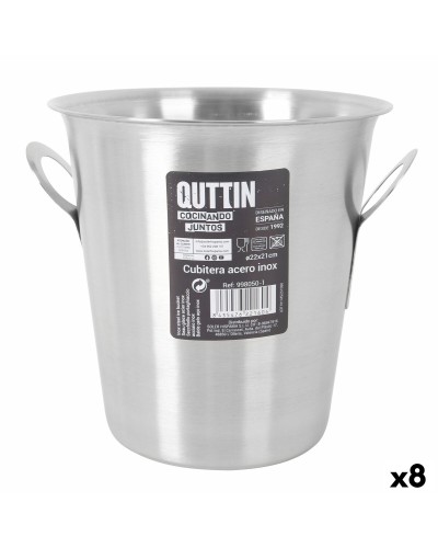 Eiskübel Quttin Edelstahl 5 L ø 22,2 x 21 cm (8 Stück)