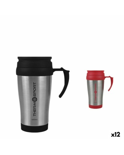 Tasse Thermos avec Couvercle ThermoSport Travel Rouge 400 ml (12 Unités)