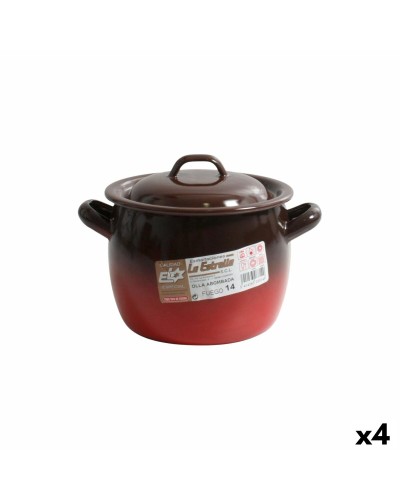 Pentola con Coperchio La Estrella Fuego ø 12 x 11 cm (4 Unità)