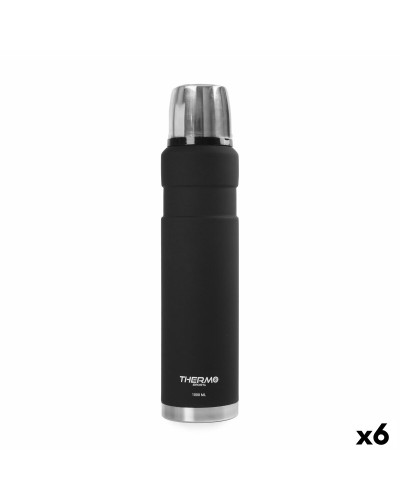 Thermosflasche ThermoSport Schwarz 1 L (6 Stück)