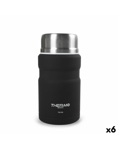Termos för mat ThermoSport Svart Stål 750 ml (6 antal)