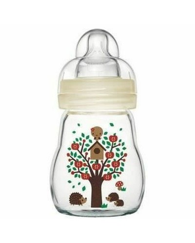 MAM Easy Start Anti-Colic Baby Bottle, 160ml, Beige - Flow 1
