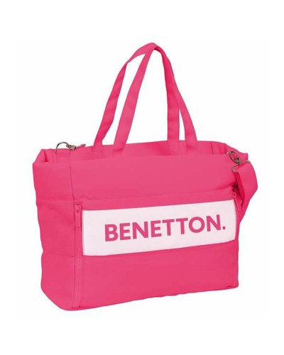 Borsa con tasca per laptop Benetton Rosa Fuxia 54 x 31 x 17 cm
