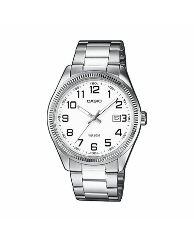 Unisex kellot Casio DATE Valkoinen Hopeinen (Ø 39 mm) (Ø 38,5 mm)